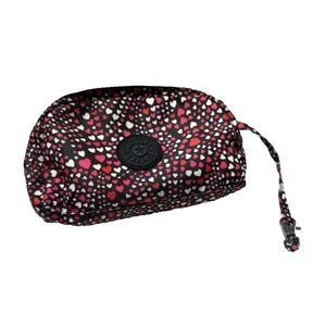 Kipling Wristlet Valentines Pink Heart Black Pouch Wallet Cosmetic Bag AC7208972